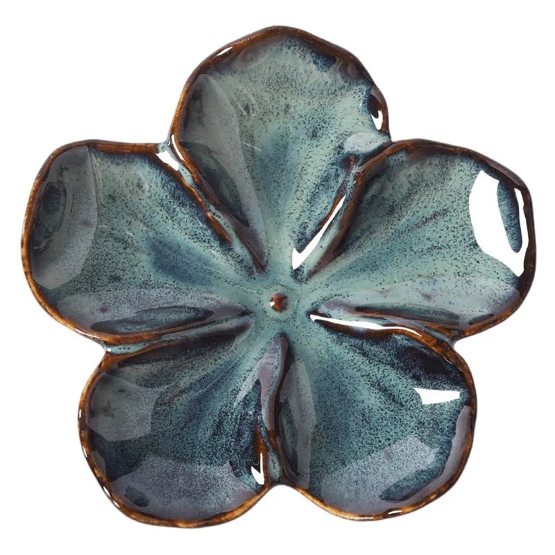 Ceramic Dipping Sauce Dish in Vintage Flower Shape