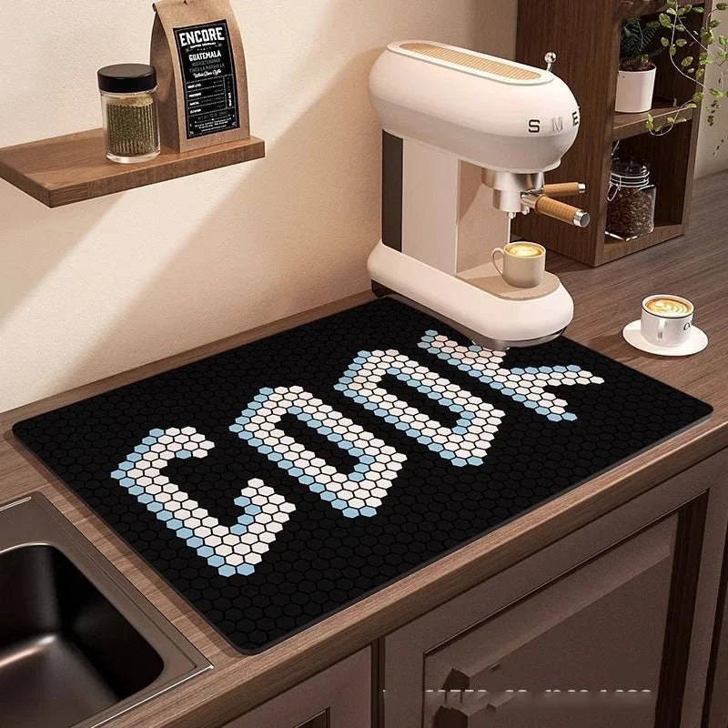 Waterproof Coffee Machine Drain Pad Mat - Eco-Friendly Rubber