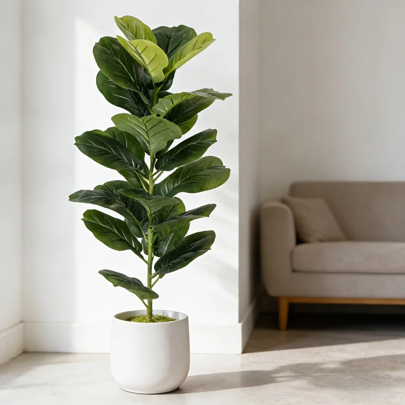 85cm Artificial Ficus Lyrata with 23 Leaves for Home Decoration