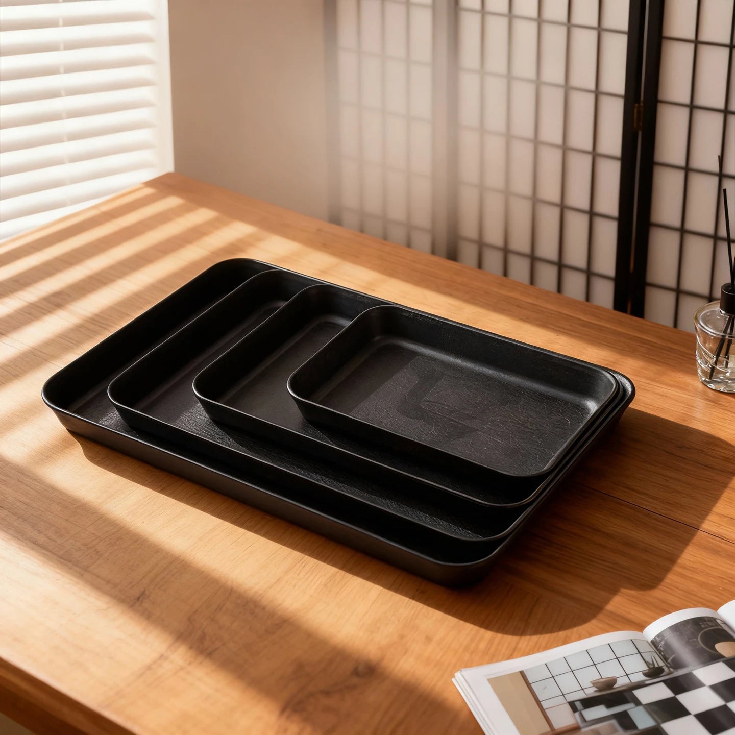 Plastic Storage Tray Multi-functional Rectangular Organizer