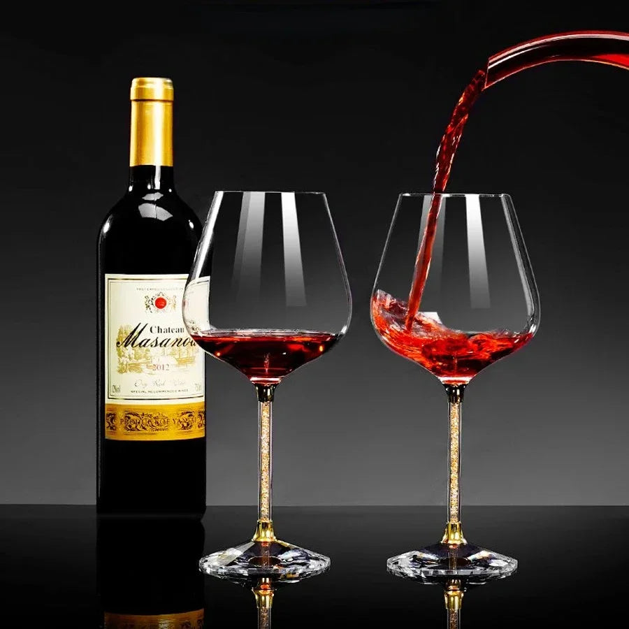 Crystal Wine Glass Set for Parties 2pcs - Crystal Glass