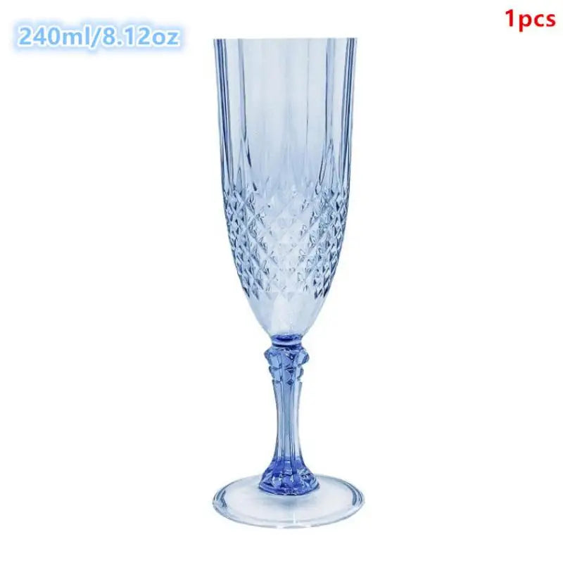 Champagne Goblet Set Crystal High-Stem for Parties