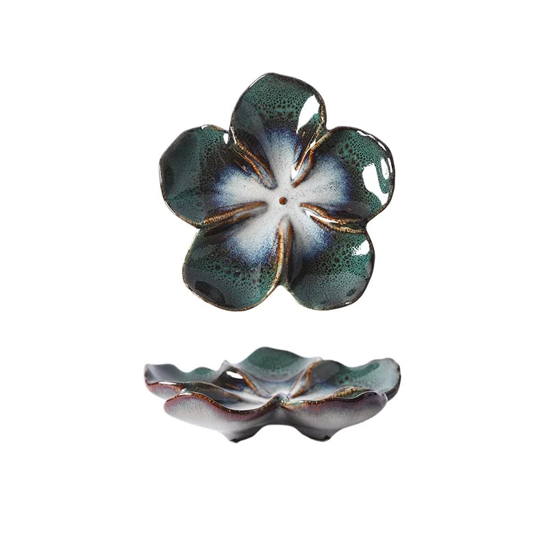 Ceramic Dipping Sauce Dish in Vintage Flower Shape