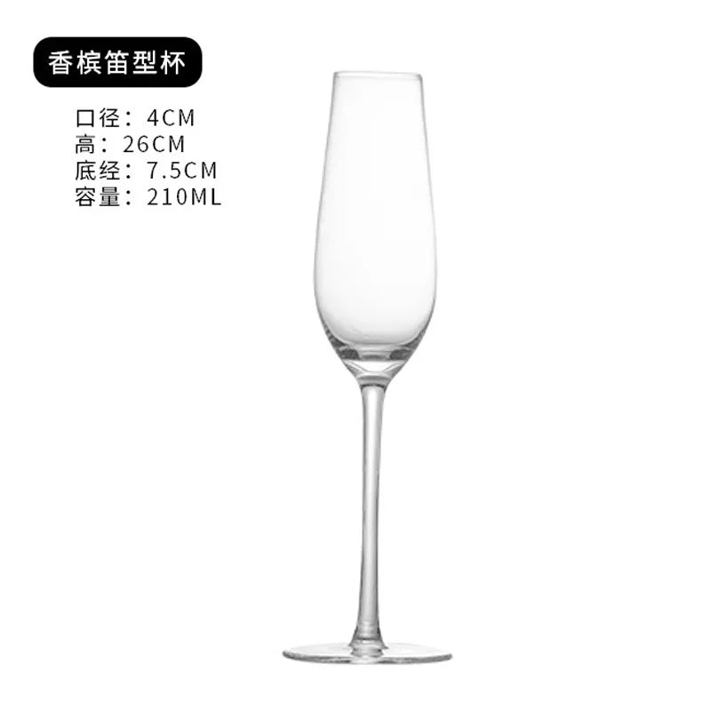 Crystal Champagne Flutes Long Stem Glasses by Lujing