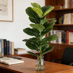 85cm Artificial Ficus Lyrata with 23 Leaves for Home Decoration