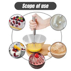 4-Speed Manual Handheld Blender - 304 Stainless Steel Egg Beater