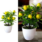 Artificial Lemon Tree 18CM Plastic Potted Plant Decoration