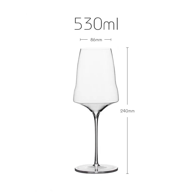 Crystal White Wine Glass Flute Eco-Friendly Handmade