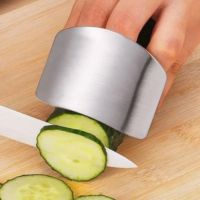 Stainless Steel Finger Protector Tool for Safe Cutting