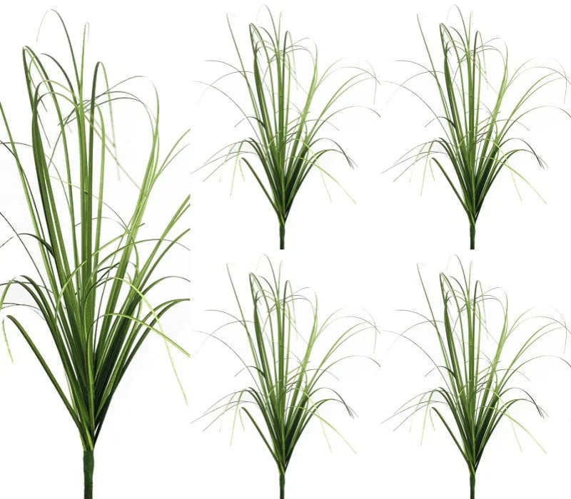 Simulated Grass Bushes for Outdoor Decoration - PVC, 10pcs