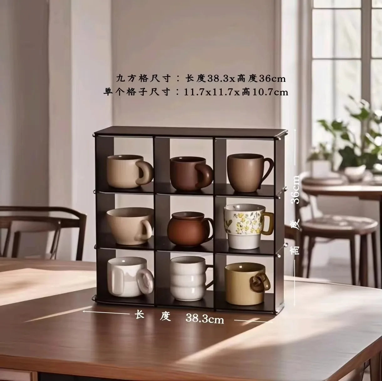 Acrylic Kitchen Countertop Tea Set Storage Rack