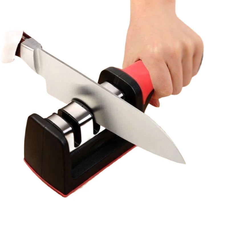 Knife Sharpener Multi-Functional Carbon Steel 3-Stage Tool