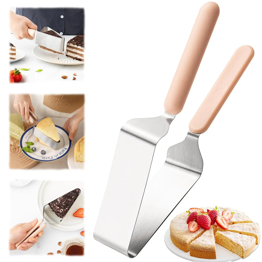 Stainless Steel Cake Server Slicer with Ergonomic Handle