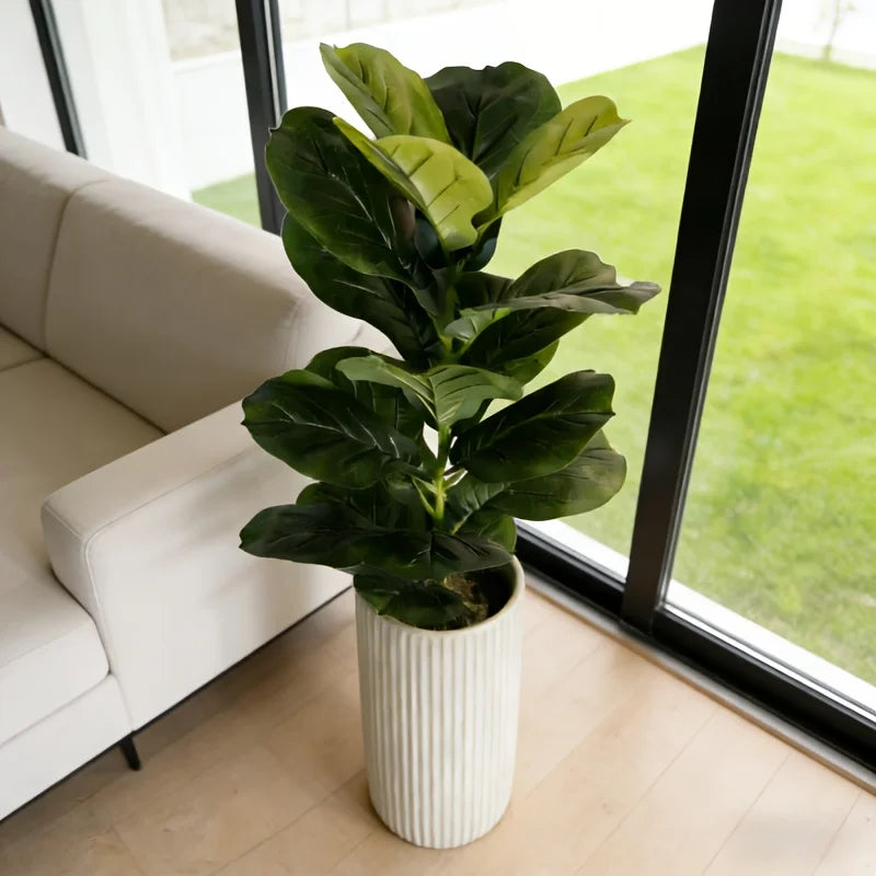 85cm Artificial Ficus Lyrata with 23 Leaves for Home Decoration