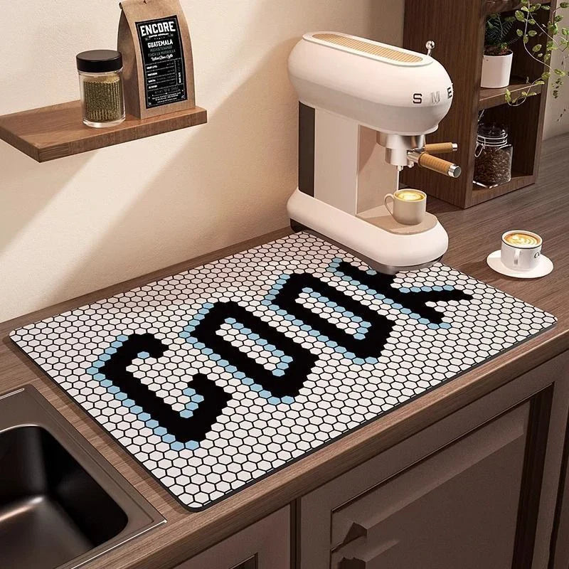 Waterproof Coffee Machine Drain Pad Mat - Eco-Friendly Rubber