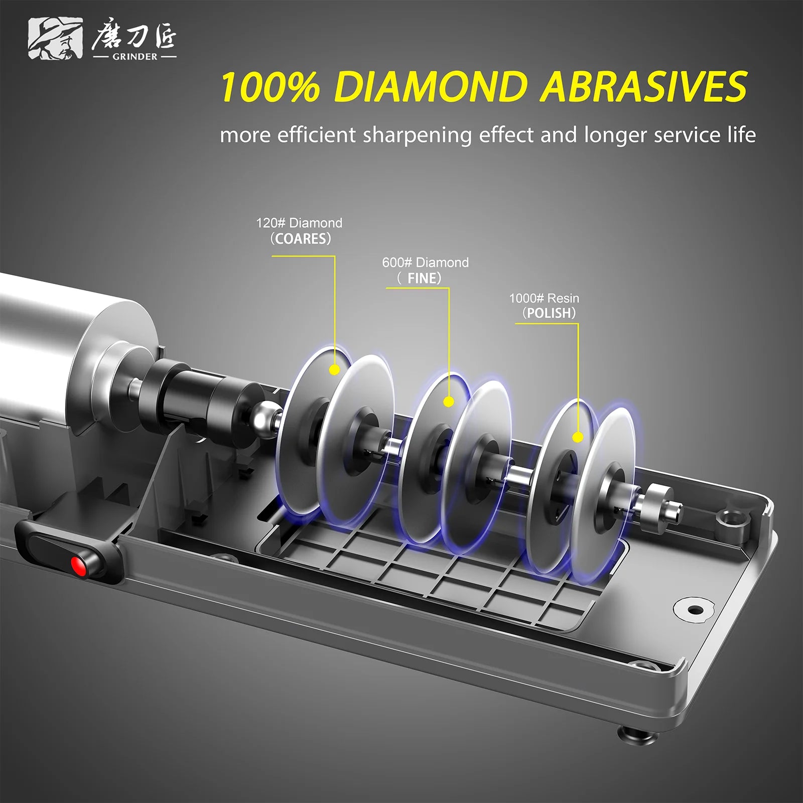 Electric Knife Sharpener TG2403 15-Degree Bevel Grinding