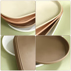 PP Oval Tray Plastic Dessert Utensil Storage Plate