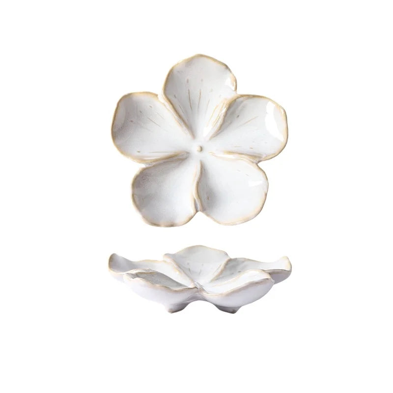 Ceramic Dipping Sauce Dish in Vintage Flower Shape
