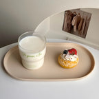 PP Oval Tray Plastic Dessert Utensil Storage Plate