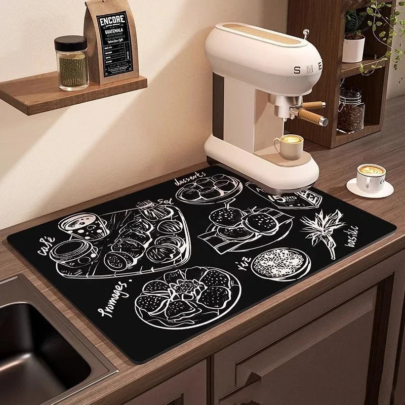 Waterproof Coffee Machine Drain Pad Mat - Eco-Friendly Rubber