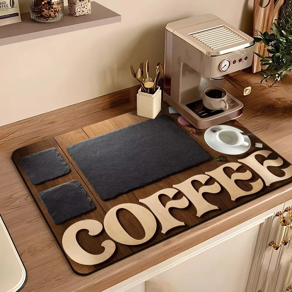 Waterproof Coffee Machine Drain Pad Mat - Eco-Friendly Rubber