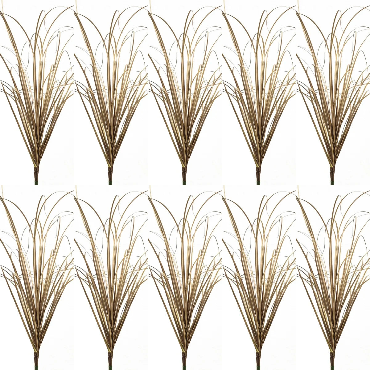 Simulated Grass Bushes for Outdoor Decoration - PVC, 10pcs
