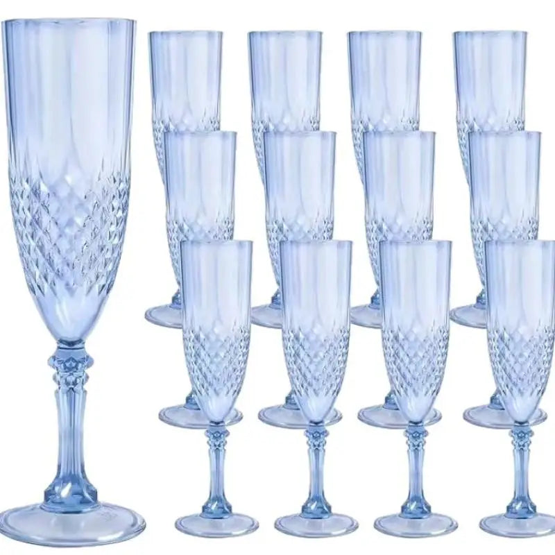 Champagne Goblet Set Crystal High-Stem for Parties