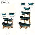 Fruit Plate 2/3 Layer Wooden Snack Dish for Home Use