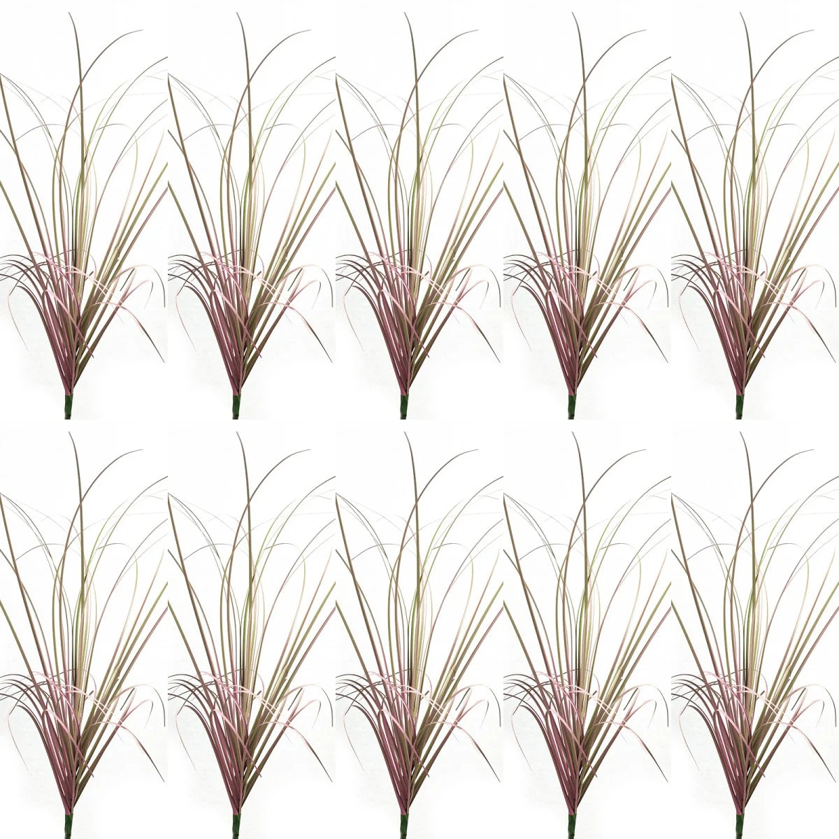 Simulated Grass Bushes for Outdoor Decoration - PVC, 10pcs