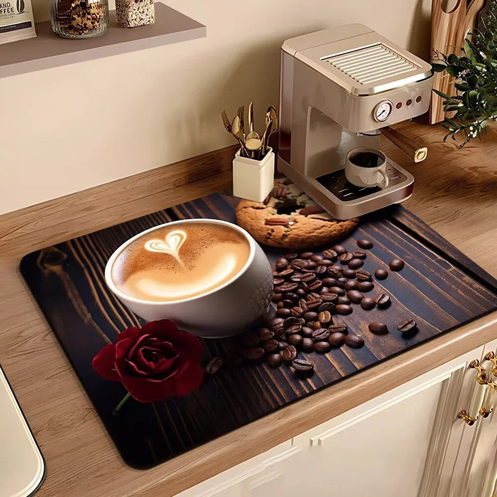 Waterproof Coffee Machine Drain Pad Mat - Eco-Friendly Rubber