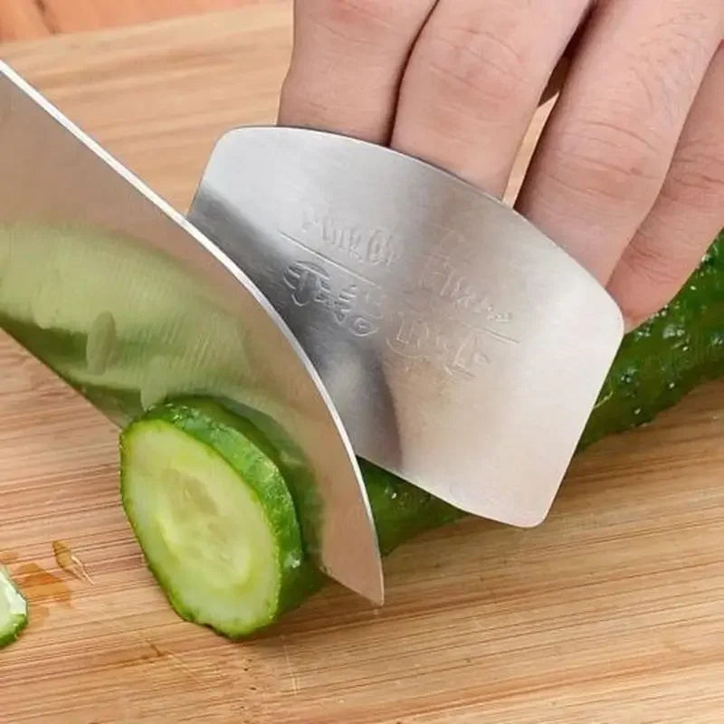 Stainless Steel Finger Protector Tool for Safe Cutting