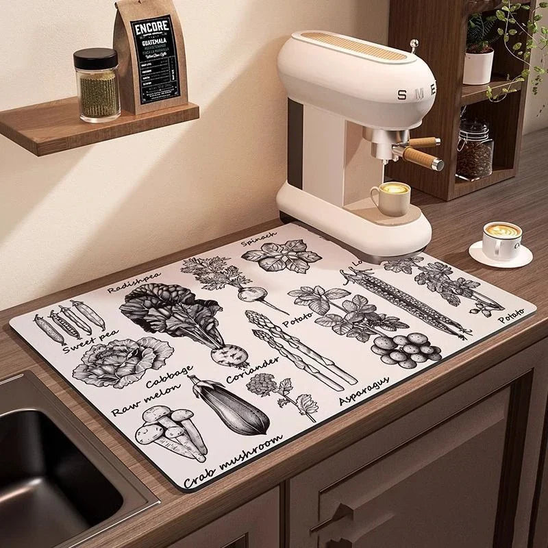 Waterproof Coffee Machine Drain Pad Mat - Eco-Friendly Rubber