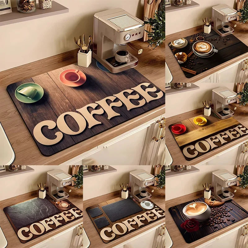 Waterproof Coffee Machine Drain Pad Mat - Eco-Friendly Rubber