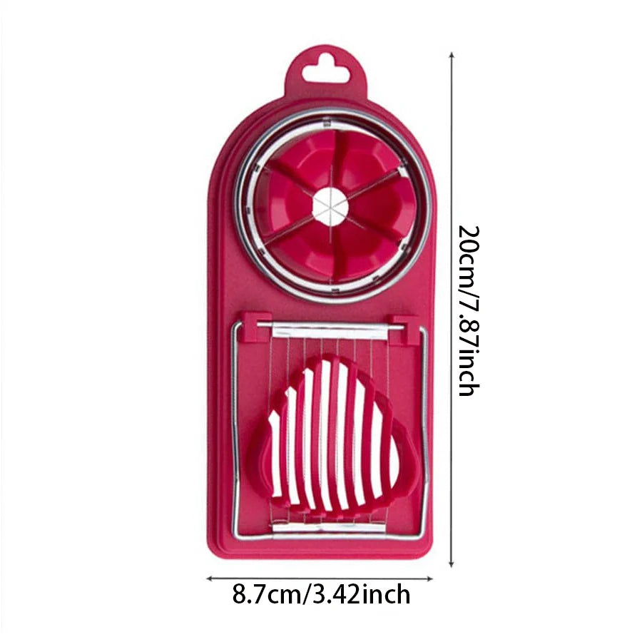 2-in-1 Stainless Steel Wire Egg Cutter with PP Base