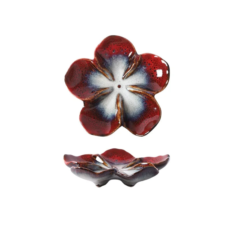 Ceramic Dipping Sauce Dish in Vintage Flower Shape