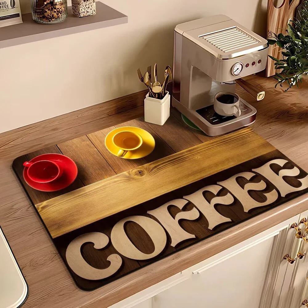 Waterproof Coffee Machine Drain Pad Mat - Eco-Friendly Rubber