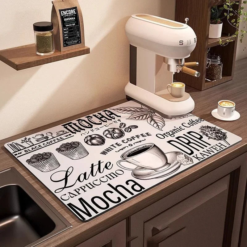 Waterproof Coffee Machine Drain Pad Mat - Eco-Friendly Rubber