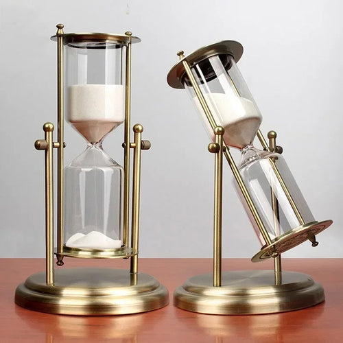 American Hourglass Timer Decoration Brass Glass 15 30 60 Minute