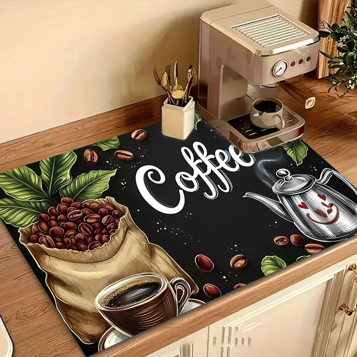 Waterproof Coffee Machine Drain Pad Mat - Eco-Friendly Rubber