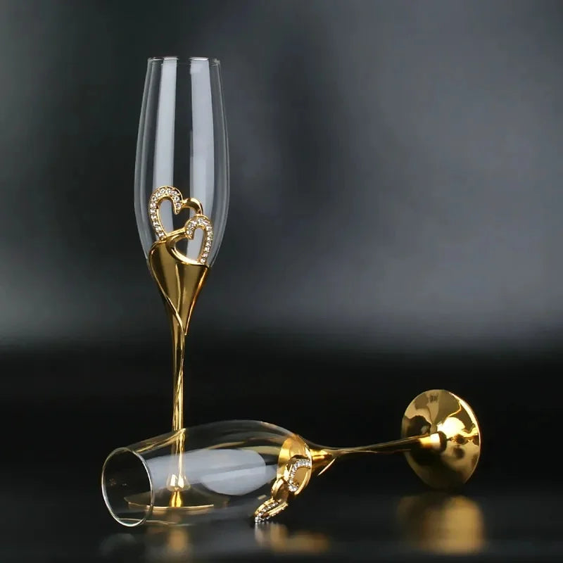 Crystal Wine Glass Set for Parties 2pcs - Crystal Glass
