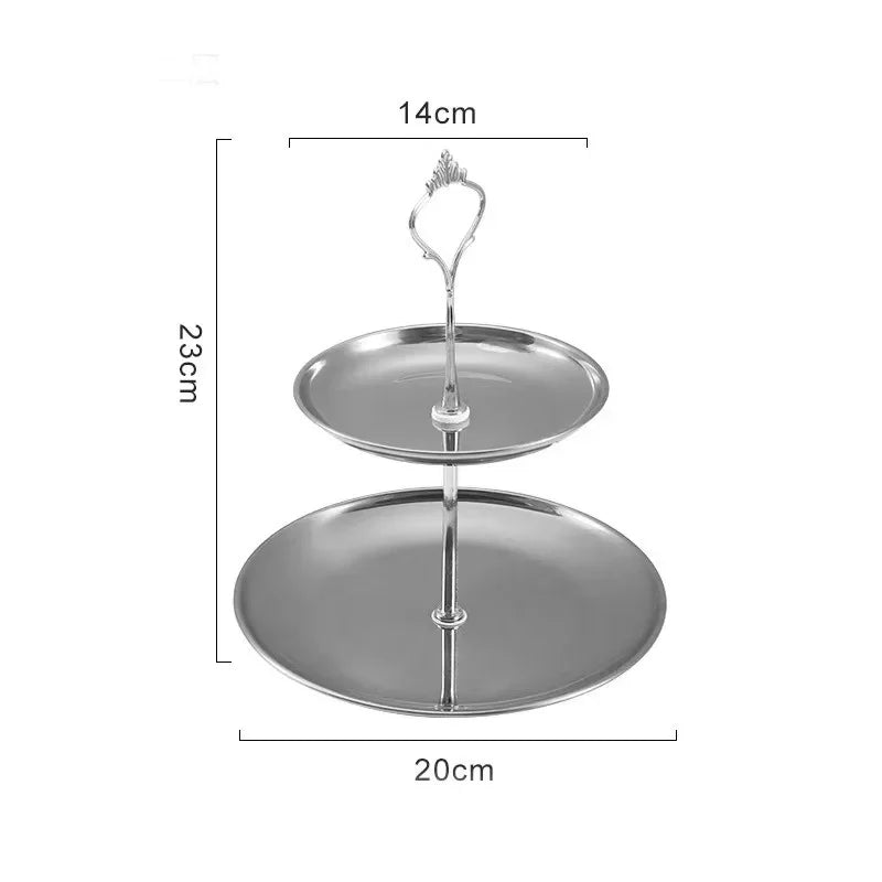 Stainless Steel Cake Stand Tiered Tray for Weddings and Parties