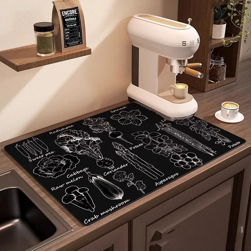 Waterproof Coffee Machine Drain Pad Mat - Eco-Friendly Rubber