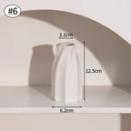 White Ceramic Bud Vase Decorative Nordic Home Decor